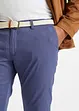 Strečové chino kalhoty Regular Fit, s pohodlným střihem a páskem, Straight, bonprix