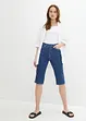 Džínové bermudy Slim Fit, High Waist, ke kolenům, bonprix