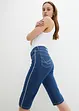 Džínové bermudy Slim Fit, High Waist, ke kolenům, bonprix