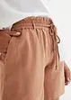 Lněné šortky Paperbag, bonprix
