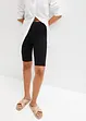 Krátké legíny z žebrovaného žerzeje, High Waist, bonprix