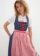 Dirndl v džínovém vzhledu a zástěra (2dílná souprava) ke kolenům, bonprix