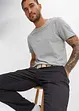 Strečové chino kalhoty Regular Fit, s pohodlným střihem a páskem, Straight, bonprix