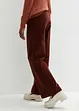 Široké strečové manšestrové kalhoty, High Waist, bonprix