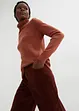 Široké strečové manšestrové kalhoty, High Waist, bonprix