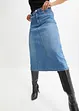Strečová džínová sukně, High Waist, bonprix