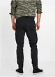 Slim Fit strečové kalhoty bez zapínání a s cargo kapsami, Straight, bonprix