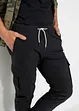 Slim Fit strečové kalhoty bez zapínání a s cargo kapsami, Straight, bonprix