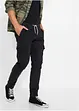 Slim Fit strečové kalhoty bez zapínání a s cargo kapsami, Straight, bonprix