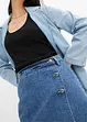 Zavinovací džínová sukně, Mid Waist, bonprix