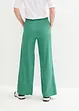 Široké kalhoty ze strukturovaného žerzeje, High Waist, bonprix