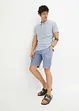 Cargo bermudy s podílem lnu a s páskem, Regular Fit, bonprix
