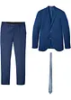 Oblek s kravatou (3dílná souprava), Slim Fit, bonprix