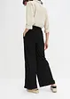 Kalhoty ze strukturovaného žerzeje s gumou v pase a šňůrkou, High Waist, bonprix