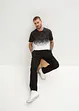 Strečové kalhoty bez zapínání, Loose Fit, Straight, bonprix