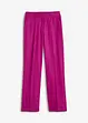 Kalhoty se lnem a sklady u pasu, High Waist, bonprix
