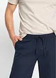 Kalhoty bez zapínání, Regular Fit s podílem lnu, Straight, bonprix