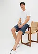 Lehké džínové bermudy bez zapínání Slim Fit, bonprix