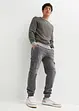 Džíny z teplákoviny Regular Fit, s cargo kapsami, Straight, bonprix