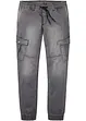 Džíny z teplákoviny Regular Fit, s cargo kapsami, Straight, bonprix