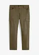 Strečové kalhoty Slim Fit s cargo kapsami, Straight, bonprix