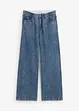 Džíny se štrasem, Wide Leg, Mid Waist, bonprix