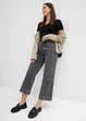Zkrácené džíny, Wide Leg, High Waist, bonprix