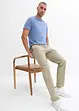 Strečové chino kalhoty s opaskem, Regular Fit, Straight, bonprix