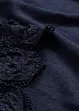 Triko z čistého lnu s háčkovanými rukávy, bonprix