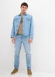 Strečové džíny z těžkého, robustního denimu, Relaxed Fit, Tapered, bonprix