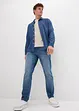 Strečové džíny z těžkého, robustního denimu, Relaxed Fit, Tapered, bonprix