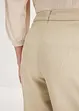 Kalhoty se sklady u pasu, vzhled lnu, překřížený pas, bonprix