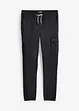 Slim Fit strečové kalhoty bez zapínání a s cargo kapsami, Straight, bonprix