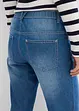 Džíny Straight, Mid Waist, pohodlný pas, malý podíl streče, zkrácené, bonprix