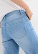 Džíny Straight, Mid Waist, pohodlný pas, malý podíl streče, zkrácené, bonprix