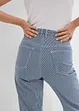 Volné rovné džíny, High Waist, proužky, bonprix