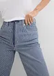 Volné rovné džíny, High Waist, proužky, bonprix