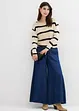 Džíny Wide Leg, Mid Waist, pohodlný pas, bonprix