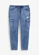 Cargo džíny bez zapínání, Regular Fit, Tapered, bonprix