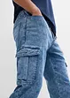 Cargo džíny bez zapínání, Regular Fit, Tapered, bonprix