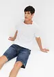 Lehké džínové bermudy bez zapínání Slim Fit, bonprix