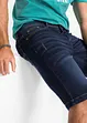 Džínové bermudy z teplákoviny, pohodlný střih Regular Fit, bonprix