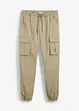 Cargo kalhoty Loose Fit bez zapínání, Straight, bonprix