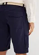 Cargo bermudy s podílem lnu a s páskem, Regular Fit, bonprix