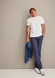 Strečové chino kalhoty Regular Fit, s pohodlným střihem a páskem, Straight, bonprix