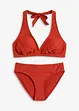 Bikiny s ramínkem kolem krku, ze strukturovaného materiálu (2dílná souprava), bonprix