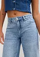 Džínové bermudy Mid Waist, Low Stretch, bonprix
