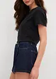 Džínová kalhotová sukně, Mid Waist, bonprix