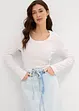 Džínová midi sukně, Mid Waist, Super Soft, bonprix