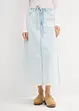 Džínová midi sukně, Mid Waist, Super Soft, bonprix